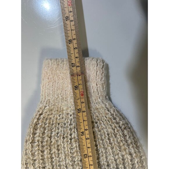 Women's Sweater natural tones with pink stripe Size Large - Picture 11 of 13